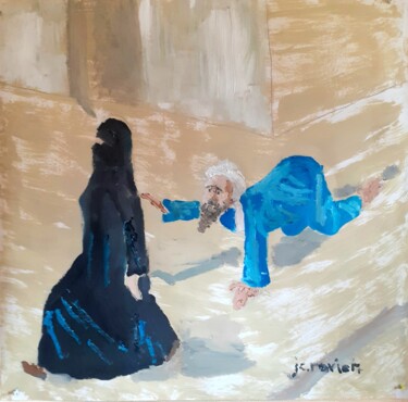 Peinture intitulée "Ne me quitte pas...…" par Jean Christophe Ravier, Œuvre d'art originale, Huile
