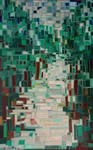 Painting titled "The Forest 1970" by Jose Carlos Sarmento, Original Artwork, Oil