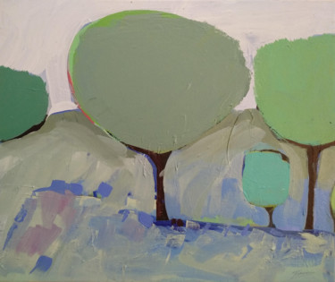 제목이 "ÁRBOLES DE MAYO / 3"인 미술작품 Jesús Cuenca로, 원작, 아크릴 나무 들것 프레임에 장착됨