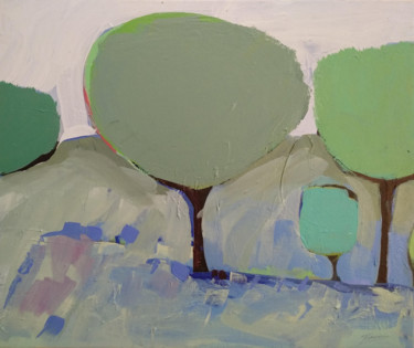 ÁRBOLES DE MAYO / 3 Painting titled "ÁRBOLES DE MAYO / 3" by Jesús Cuenca, Original Art, Acrylic Mounted on Stretcher frame