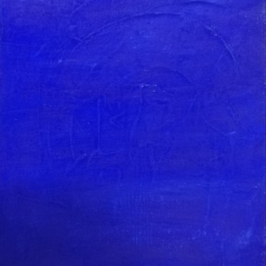 Painting titled "Fleurs bleues" by Denis Robinot, Original Artwork, Pigments