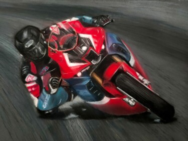 图画 标题为“vitesse” 由Jean Alvarez, 原创艺术品, 粉彩