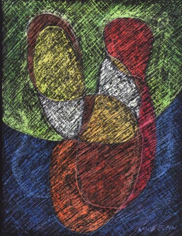 Картина под названием "SANS TITRE" - Jean  Amos Blain, Подлинное произведение искусства, Масло