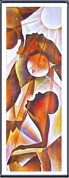 Peinture intitulée "CHANT D'ESPOIR" par Jean  Amos Blain, Œuvre d'art originale, Huile