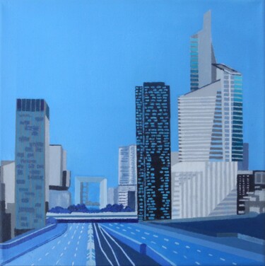 Painting titled "La defense" by Jean Andre Arrighi, Original Artwork, Acrylic