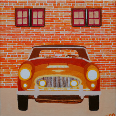 Schilderij getiteld "AUSTIN HEALEY" door Jean Andre Arrighi, Origineel Kunstwerk, Acryl