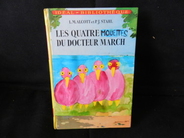 Peinture intitulée "LES QUATRE MOUETTES…" par Le Livreur De Chats, Œuvre d'art originale, Aquarelle