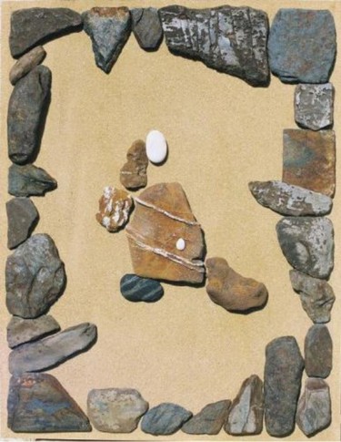Sculpture intitulée "Enfermés dedans" par Jean Aznar, Œuvre d'art originale, Pierre