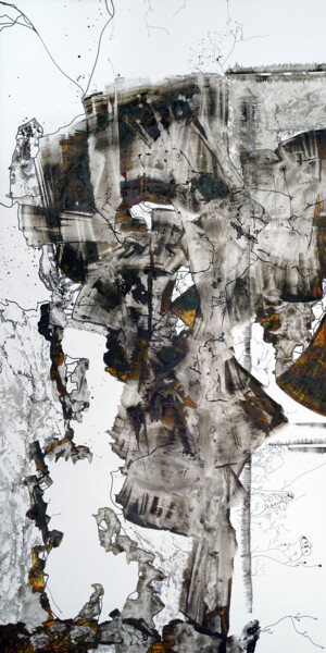 écrin # 5 : Maiko et sesshin Peinture intitulée "écrin # 5 : Maiko e…" par Jean Belhomme, Œuvre d'art originale, Encre Monté sur Autre panneau rigide