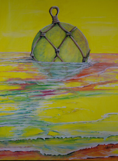 Schilderij getiteld "verre de mer" door Jean Bernard Blaise, Origineel Kunstwerk, Acryl
