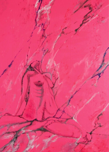 Картина под названием "la vie en rose" - Jean Bernard Blaise, Подлинное произведение искусства, Акрил