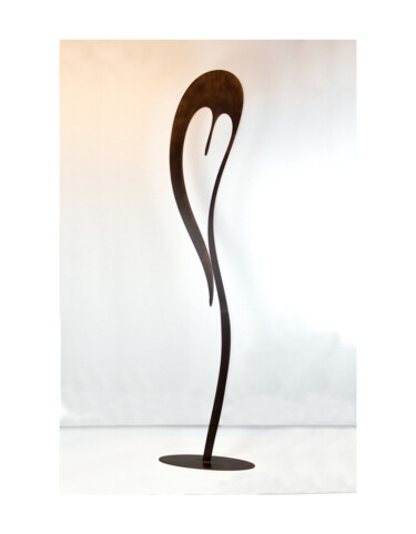 Скульптура под названием "Femme Coeur" - Jean-Bernard Legendre, Подлинное произведение искусства, Металлы
