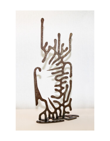 Sculpture titled "Exil" by Jean-Bernard Legendre, Original Artwork, Metals