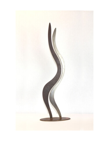 Sculpture titled "Ondes" by Jean-Bernard Legendre, Original Artwork, Metals