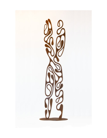 「ChromosomeX」というタイトルの彫刻 Jean-Bernard Legendreによって, オリジナルのアートワーク, 金属