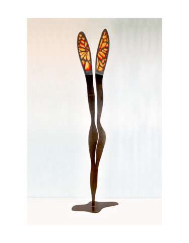 Escultura titulada "Papillonne" por Jean-Bernard Legendre, Obra de arte original, Metales