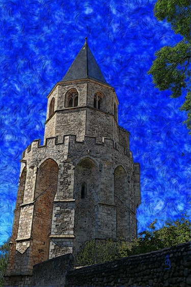 Fotografie getiteld "Sorèze - Tour Saint…" door Imagelys Photographie, Origineel Kunstwerk, Digitale fotografie