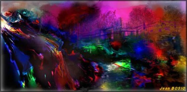 Digital Arts titled "VENEZIAGHO" by Jean Bosio, Original Artwork, Digital Painting