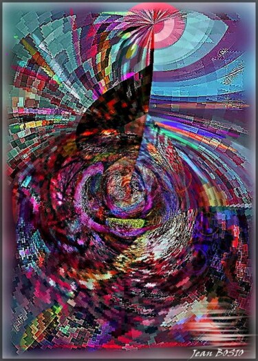 Digital Arts titled "BOATOCYCLONO" by Jean Bosio, Original Artwork, Digital Painting