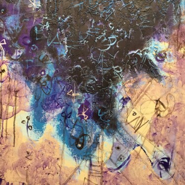 Картина под названием "Fleurs grimpantes d…" - Jean Brisé, Подлинное произведение искусства, Акрил Установлен на Деревянная…