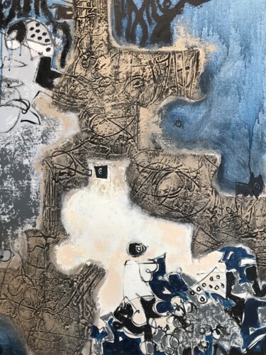 Картина под названием "Empreintes" - Jean Brisé, Подлинное произведение искусства, Акрил Установлен на Деревянная рама для н…