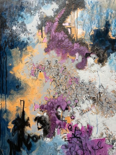 Картина под названием "Milieu hostile" - Jean Brisé, Подлинное произведение искусства, Акрил Установлен на Деревянная рама д…
