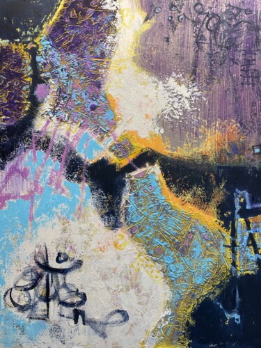 Peinture intitulée "Soleil couchant" par Jean Brisé, Œuvre d'art originale, Acrylique Monté sur Châssis en bois