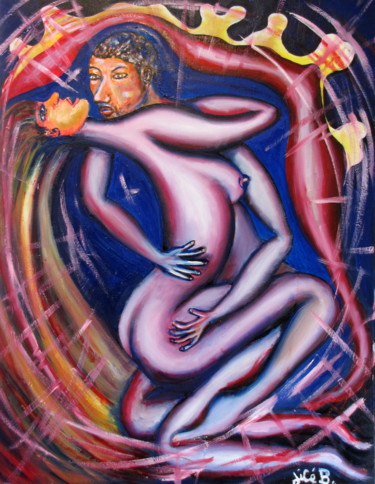 Peinture intitulée "" Tantric lucubrati…" par Jicé B., Œuvre d'art originale, Huile