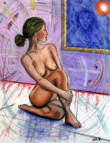 Peinture intitulée "" Like in a dream "" par Jicé B., Œuvre d'art originale, Encre
