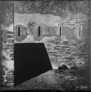 Peinture intitulée "la Lycastre à la lu…" par Jean-Charles Dutelle, Œuvre d'art originale, Encre
