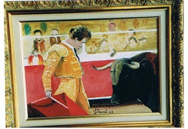 Pintura titulada "Corrida III" por Jean Chauvet, Obra de arte original, Oleo