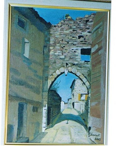 Peinture intitulée "Ancien porche prove…" par Jean Chauvet, Œuvre d'art originale, Huile