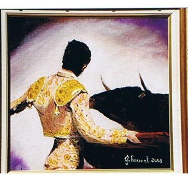 Pintura titulada "Corrida VI" por Jean Chauvet, Obra de arte original, Oleo