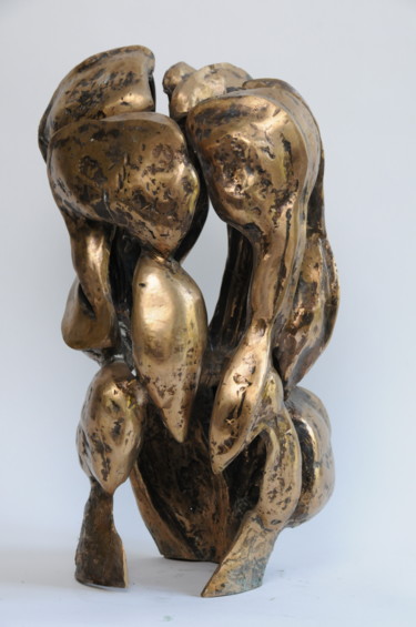 Skulptur mit dem Titel "Conciliabule" von Jean-Chrétien Favreau, Original-Kunstwerk, Bronze