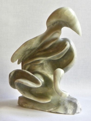 Sculpture titled "Canard-Lacan" by Jean-Chrétien Favreau, Original Artwork, Stone