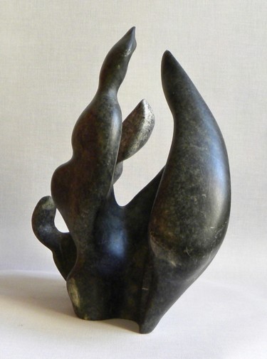 Sculpture titled "Corps-noir" by Jean-Chrétien Favreau, Original Artwork, Stone