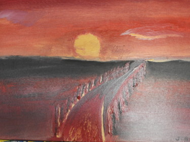 Peinture intitulée "Allée de Dolmens ro…" par Jean-Christian Belcourt, Œuvre d'art originale, Acrylique