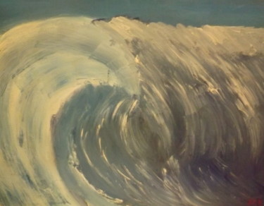 Peinture intitulée "La vague même pas n…" par Jean-Christian Belcourt, Œuvre d'art originale, Acrylique