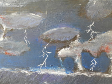 Peinture intitulée "Mer orageuse" par Jean-Christian Belcourt, Œuvre d'art originale, Acrylique