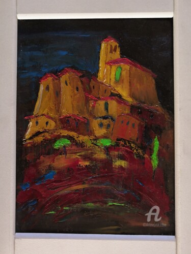 Peinture intitulée "Bastide provençale" par Jean Christophe Damour, Œuvre d'art originale, Huile Monté sur Panneau de bois