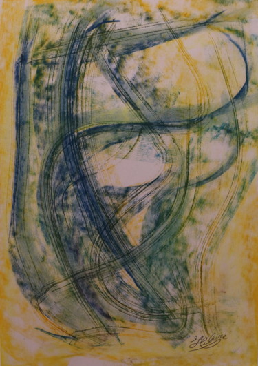 Pintura titulada "3 / Griffures Obscu…" por Jean-Christophe Hilaire, Obra de arte original, Pastel