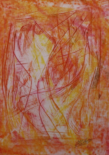Картина под названием "2 / Aprés Le Bain" - Jean-Christophe Hilaire, Подлинное произведение искусства, Пастель