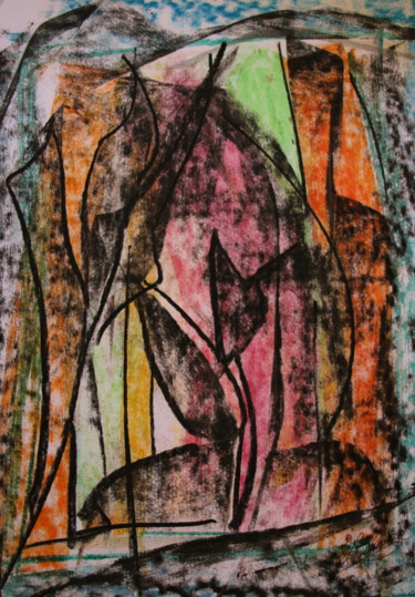 Malerei mit dem Titel "10 / Dialogues Inti…" von Jean-Christophe Hilaire, Original-Kunstwerk, Pastell