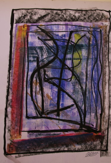 Painting titled "12 /Une Rose à la C…" by Jean-Christophe Hilaire, Original Artwork, Pastel