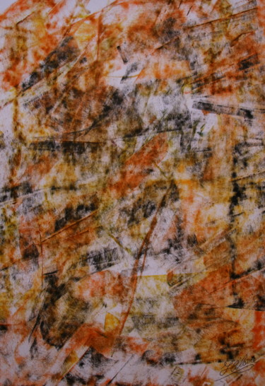 Peinture intitulée "24 / Frottements de…" par Jean-Christophe Hilaire, Œuvre d'art originale, Pastel