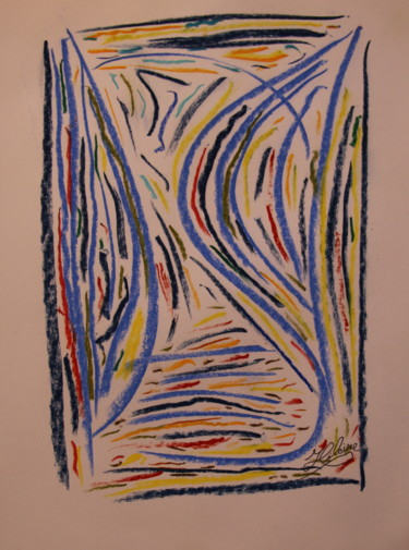 Drawing titled "54 / La Paix Du Rui…" by Jean-Christophe Hilaire, Original Artwork, Chalk