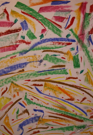 Malerei mit dem Titel "57 / Moissons Multt…" von Jean-Christophe Hilaire, Original-Kunstwerk, Pastell