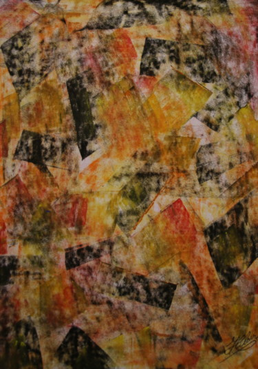 Peinture intitulée "68 / Douces Transpa…" par Jean-Christophe Hilaire, Œuvre d'art originale, Pastel