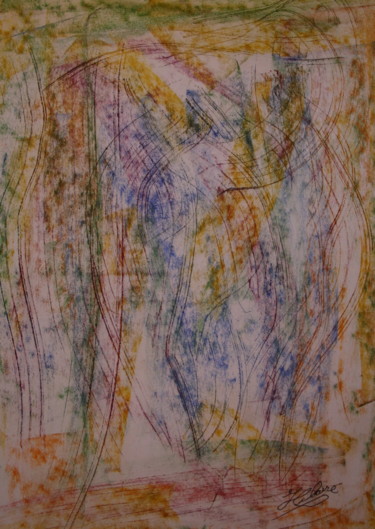 Peinture intitulée "93 / Douce Mélopée" par Jean-Christophe Hilaire, Œuvre d'art originale, Pastel