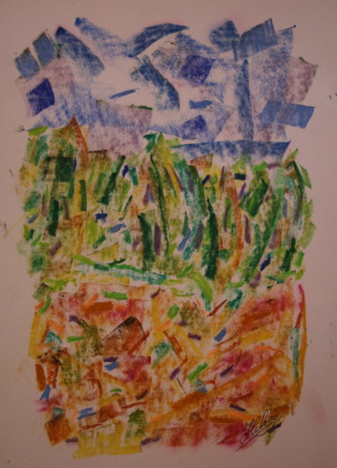 108 / Le Champ De L'Amour Peinture intitulée "108 / Le Champ De L…" par Jean-Christophe Hilaire, Œuvre d'art originale, Pastel